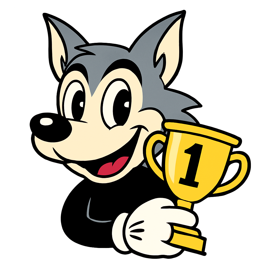 Com um troféu de primeiro lugar