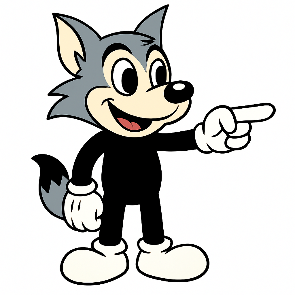 Lobito apontando a direção