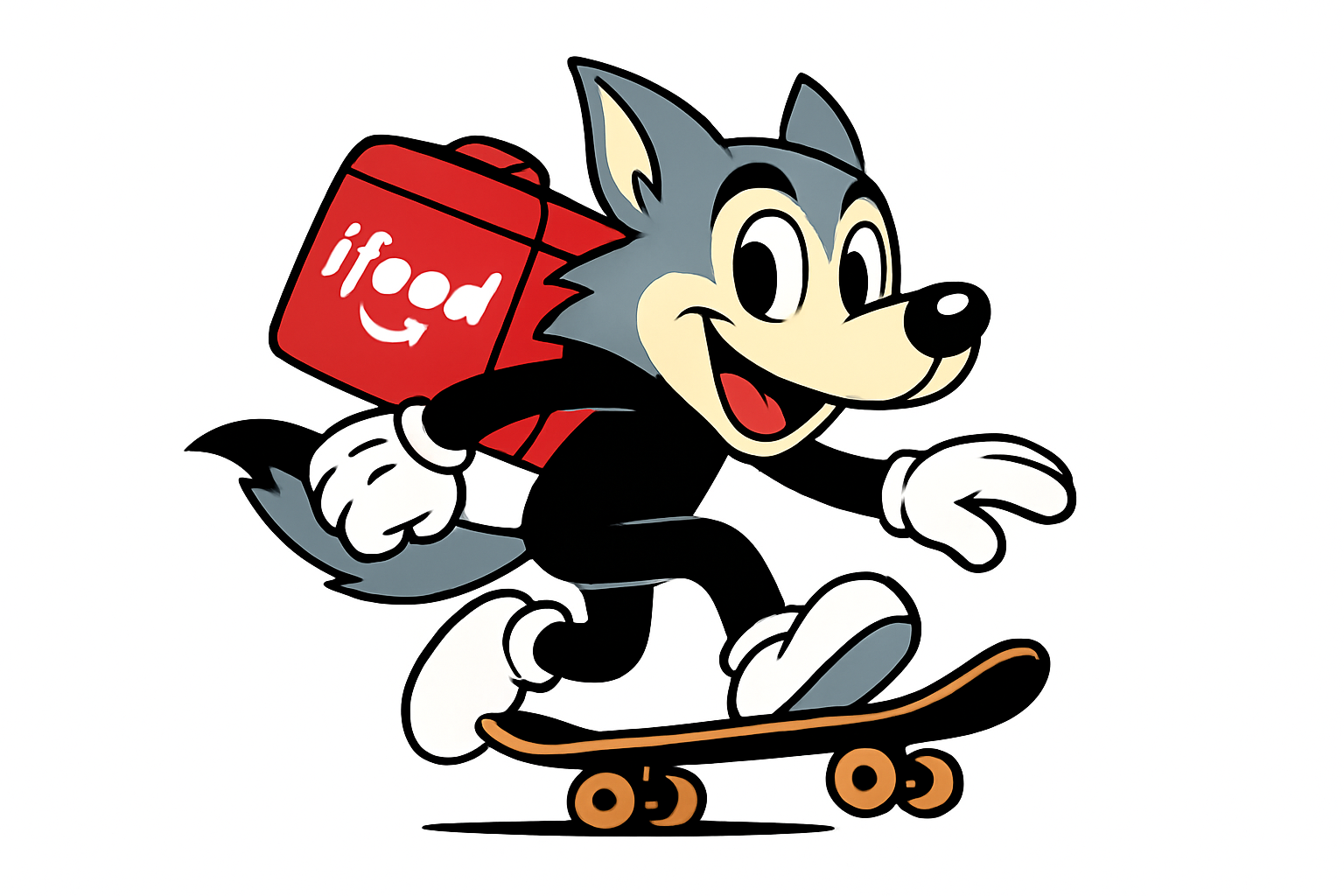 Lobito andando de skate