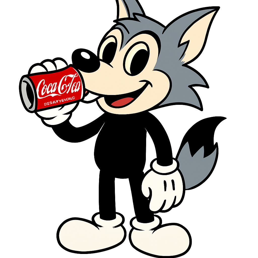 Lobito tomando uma coca-zero