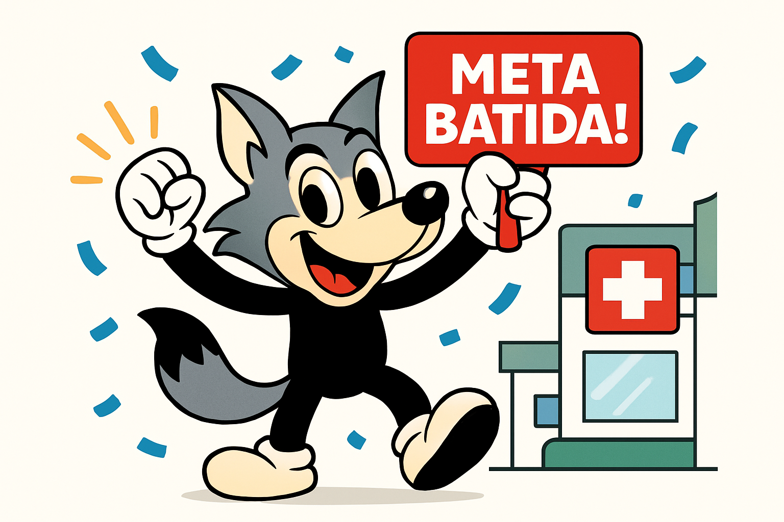 Comemorando que batemos meta de assinados em uma