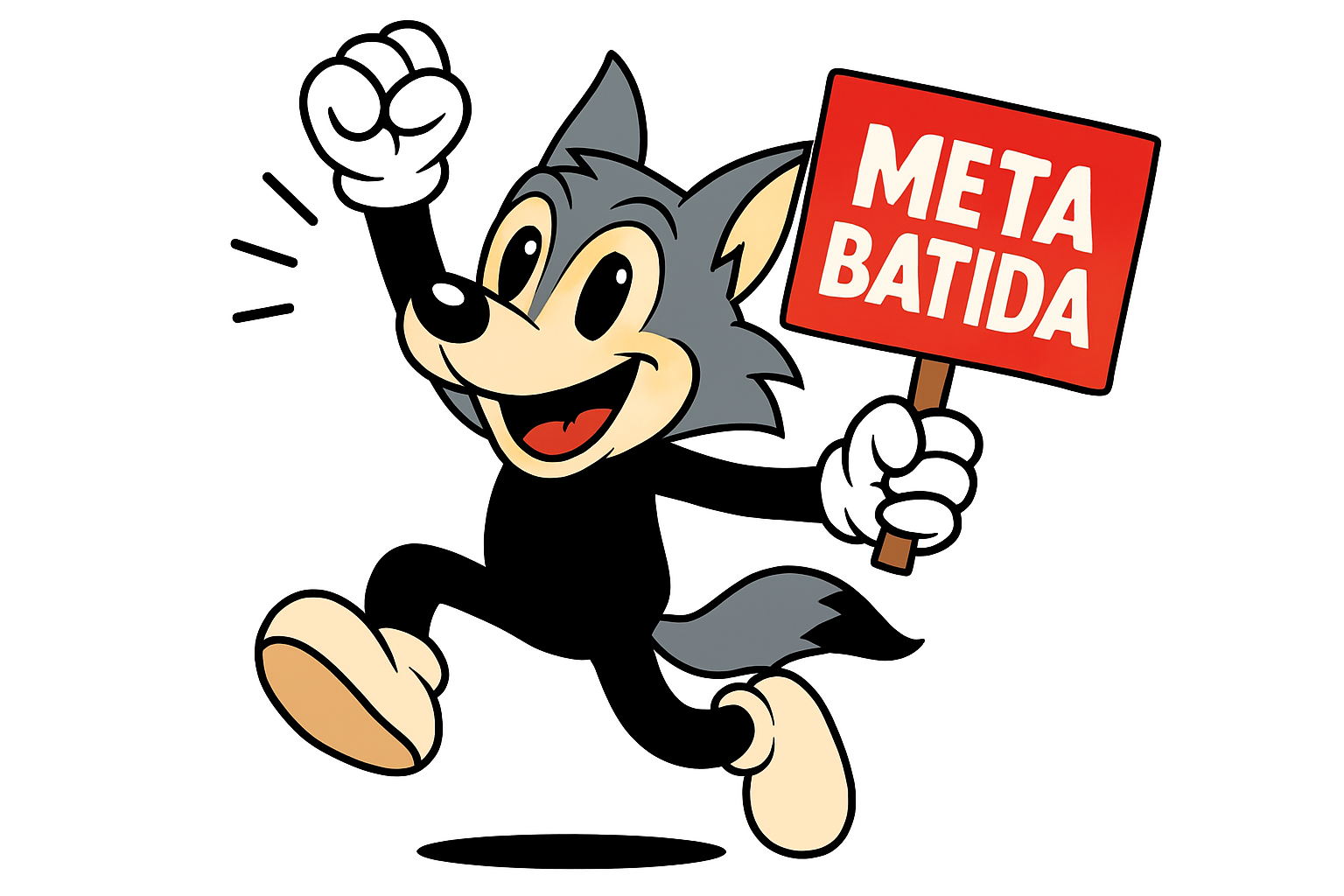 Comemorando a meta batida